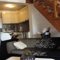 Rent in Budva 2-level apartment with two bedrooms at 550 meters from the beach (85 meters)